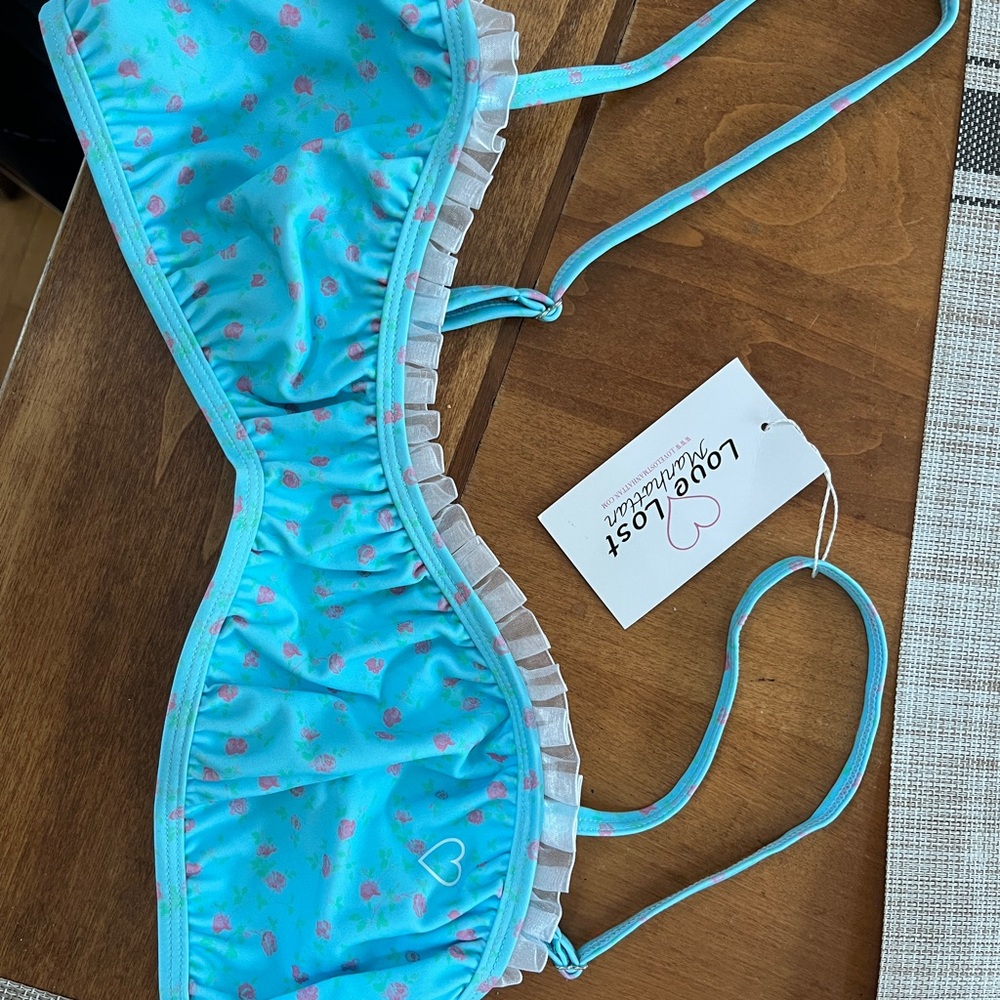 Blue Floral Bikini Set - Picture 2 of 6